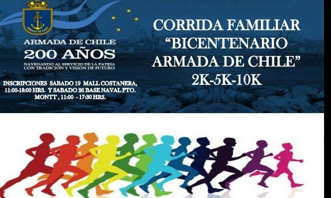 Armada de Chile invita a corrida familiar en Puerto Montt
