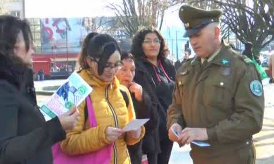 Carabinero efectúa campaña de prevención 