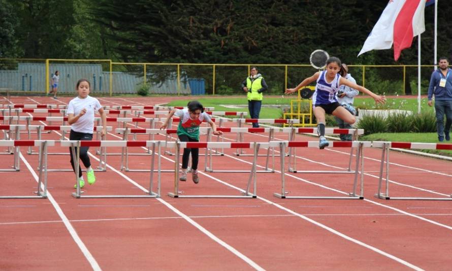 Escolares osorninos participaron en un encuentro de atletismo de los Juegos Predeportivos Escolares