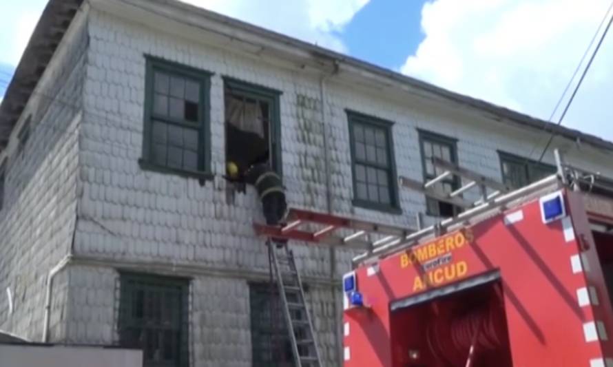 Amago de incendio en comisaría de Ancud