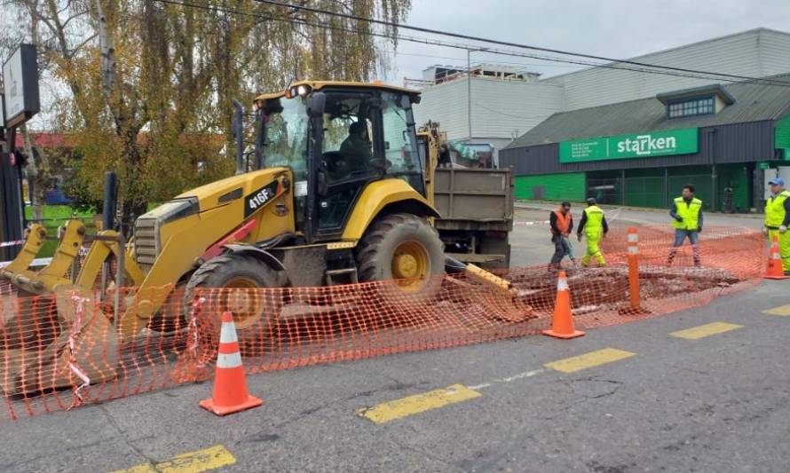 Iniciaron trabajos de mejoramiento en acceso al Terminal de Buses de Osorno