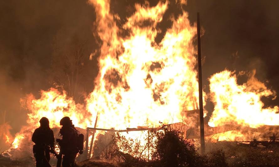 Incendio consumió instalaciones de ex empresa Linos Chile 