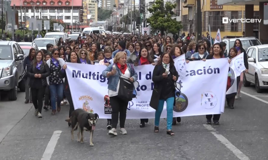 Cuatro marchas paralelas entre mujeres, estudiantes y pescadores marcaron huelga feminista