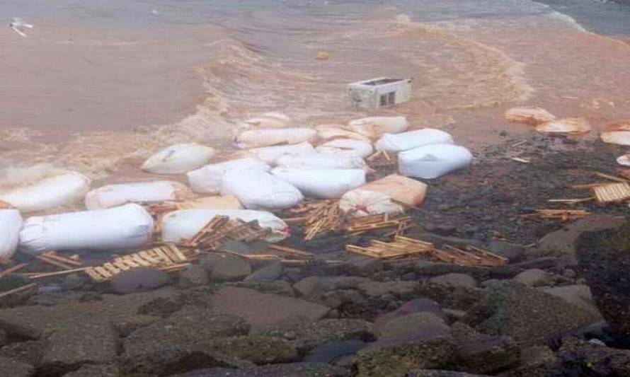 Presentan denuncia en Superitendencia del Medio Ambiente por colapso de muelle flotante en Calbuco