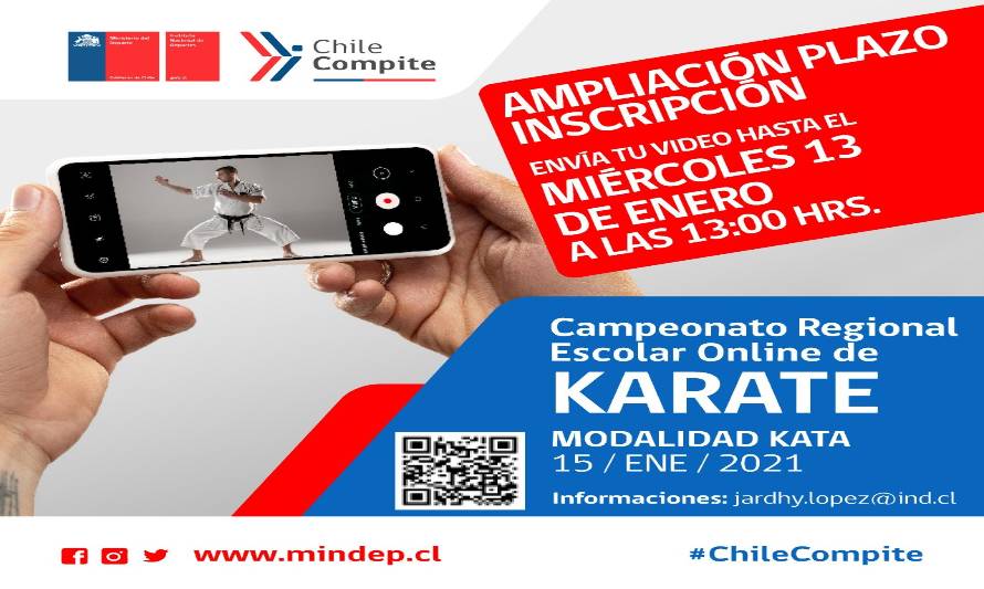 Ampliaron plazo Campeonato online de Karate