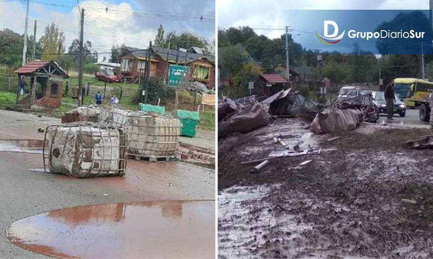 Miles de litros de pintura altamente tóxica se derramaron en carretera de Castro