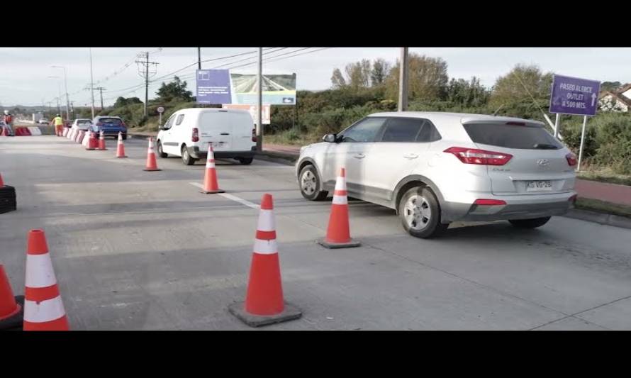 Para evitar la congestión vehicular durante las noches habilitan tercera pista en la ruta a Alerce