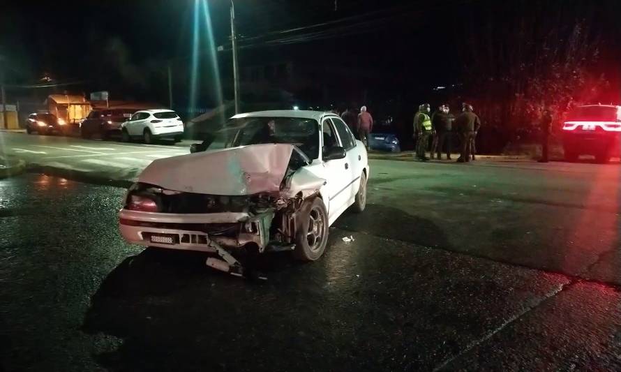 Persecución policial terminó en colisión vehicular en Ancud