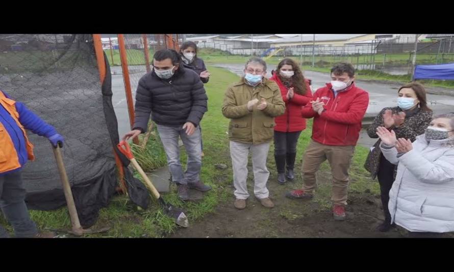 Colocan primera piedra de obra que marca inicio de intervenciones urbanas en Población Bdo. O'Higgins