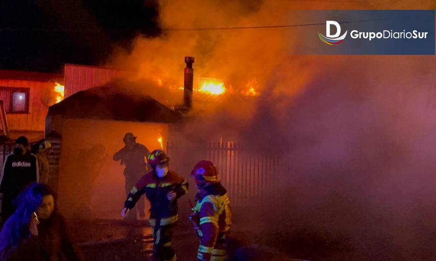 Puerto Montt: Incendio afectó  vivienda en población O’Higgins 