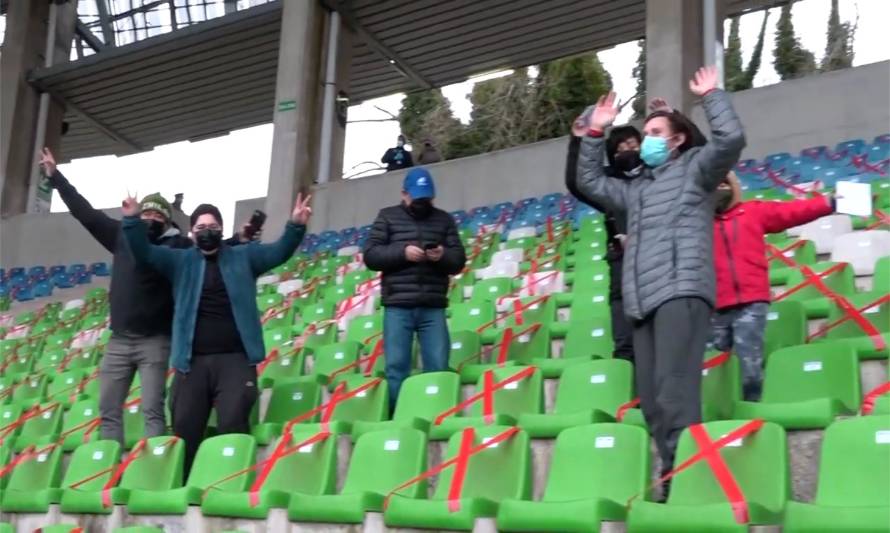 La hinchada “del velero” retornó con alegría al Bicentenario de Chinquihue