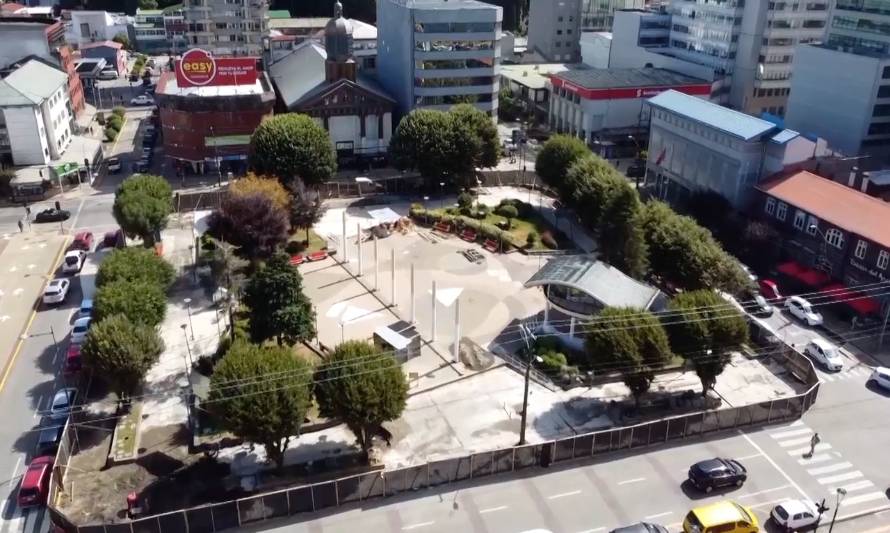 Con millonaria inversión mejorarán la totalidad de la plaza de armas de Pto. Montt