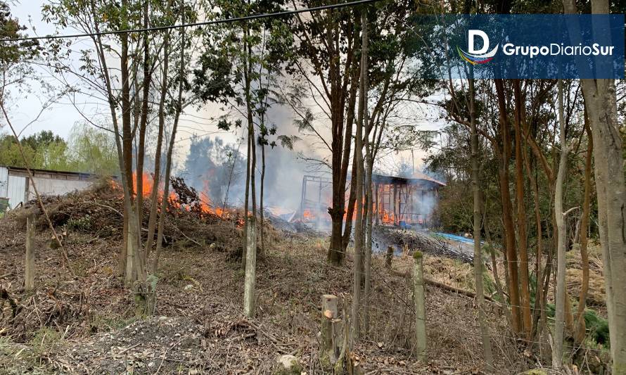 Principio de incendio en sector Chinquihue