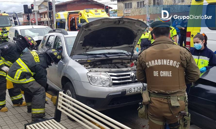 Triple colisión en Rahue Bajo en Osorno