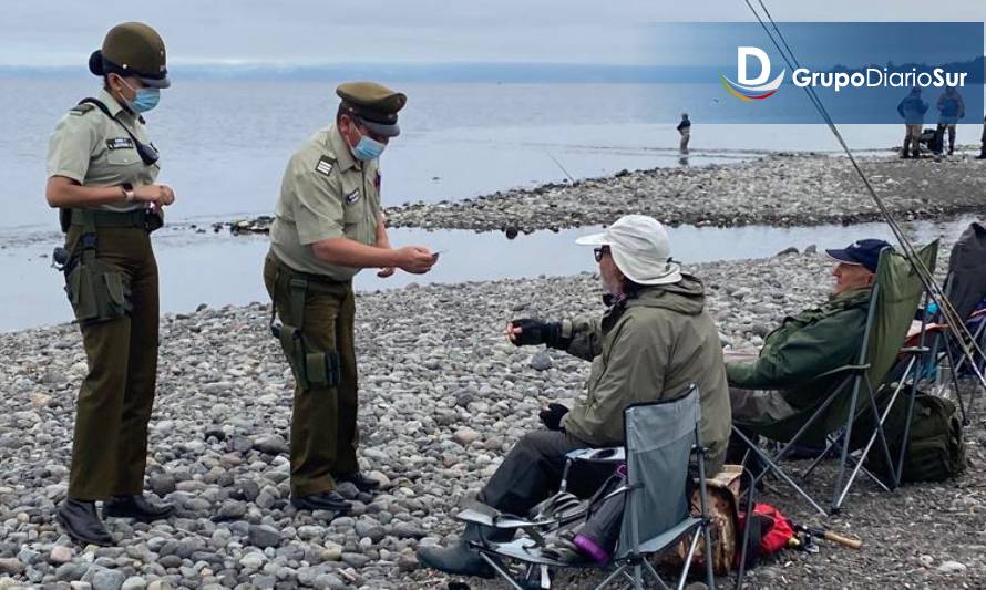 Carabineros realiza fiscalizaciones
a pesca recreativa en Lago Llanquihue