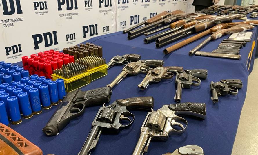 PDI recupera más de 50 armas de fuego en Osorno y Puerto Montt