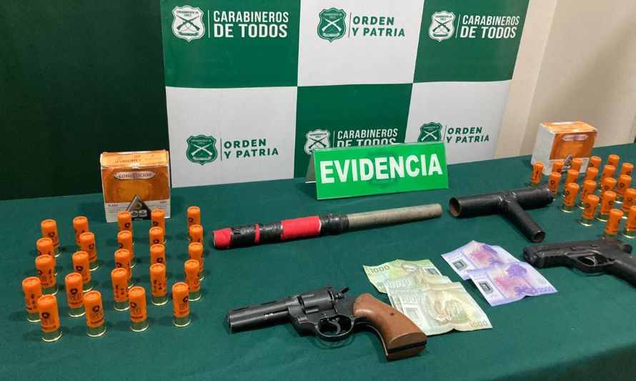 Carabineros del OS-7 decomisa arma artesanal y municiones en Frutillar