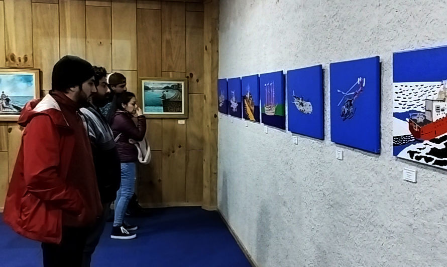 Artistas locales inauguran galería de arte Basg Marine en Angelmó
