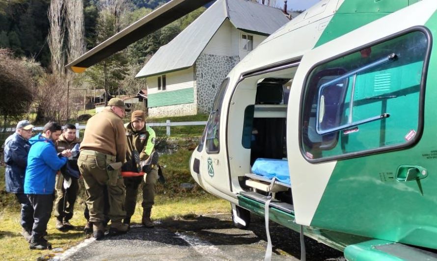Carabineros evacúa a turistas heridos en accidente en ruta fronteriza