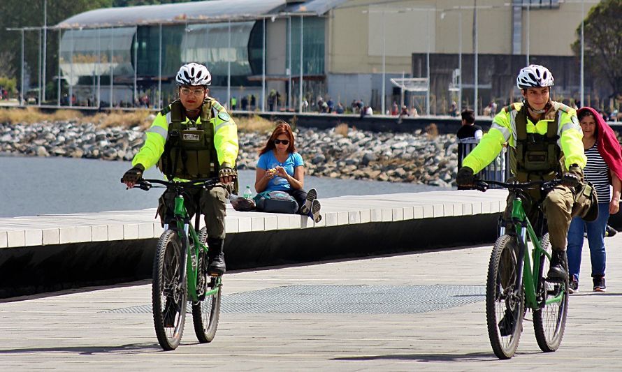 Carabineros intensifica patrullajes en bicicletas