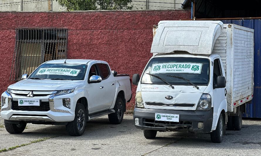 Carabineros del SEBV recupera dos vehículos robados