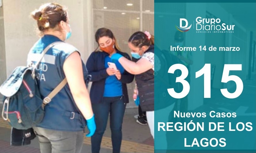 Región de Los Lagos suma 315 contagios este domingo