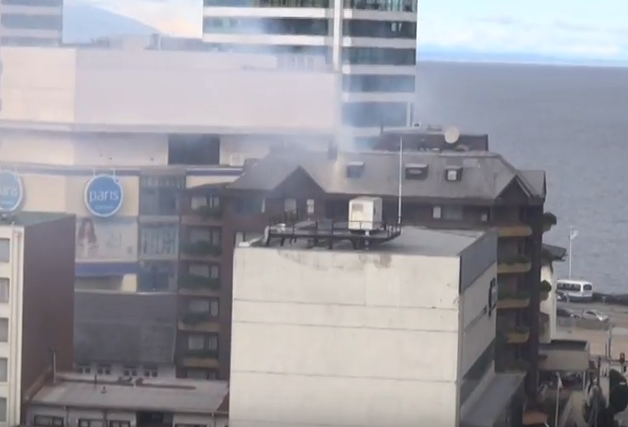 Alerta de incendio en Hotel Don Luis de Puerto Montt